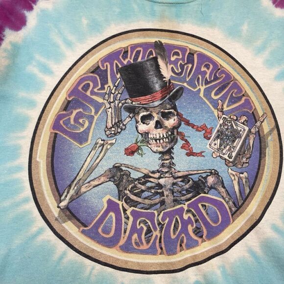 Grateful Dead T-Shirt Tie Dye 2XL Skeleton Poker Cards Queen Spades 1999 - Picture 5 of 11